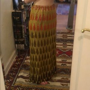 Vintage lurex maxi skirt gold XS / S